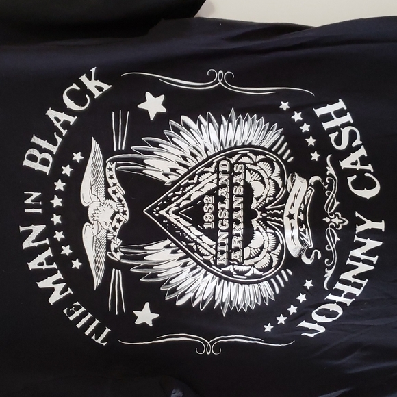 Johnny Cash Graphic Tee shirt Man in Black EUC M - Picture 2 of 5